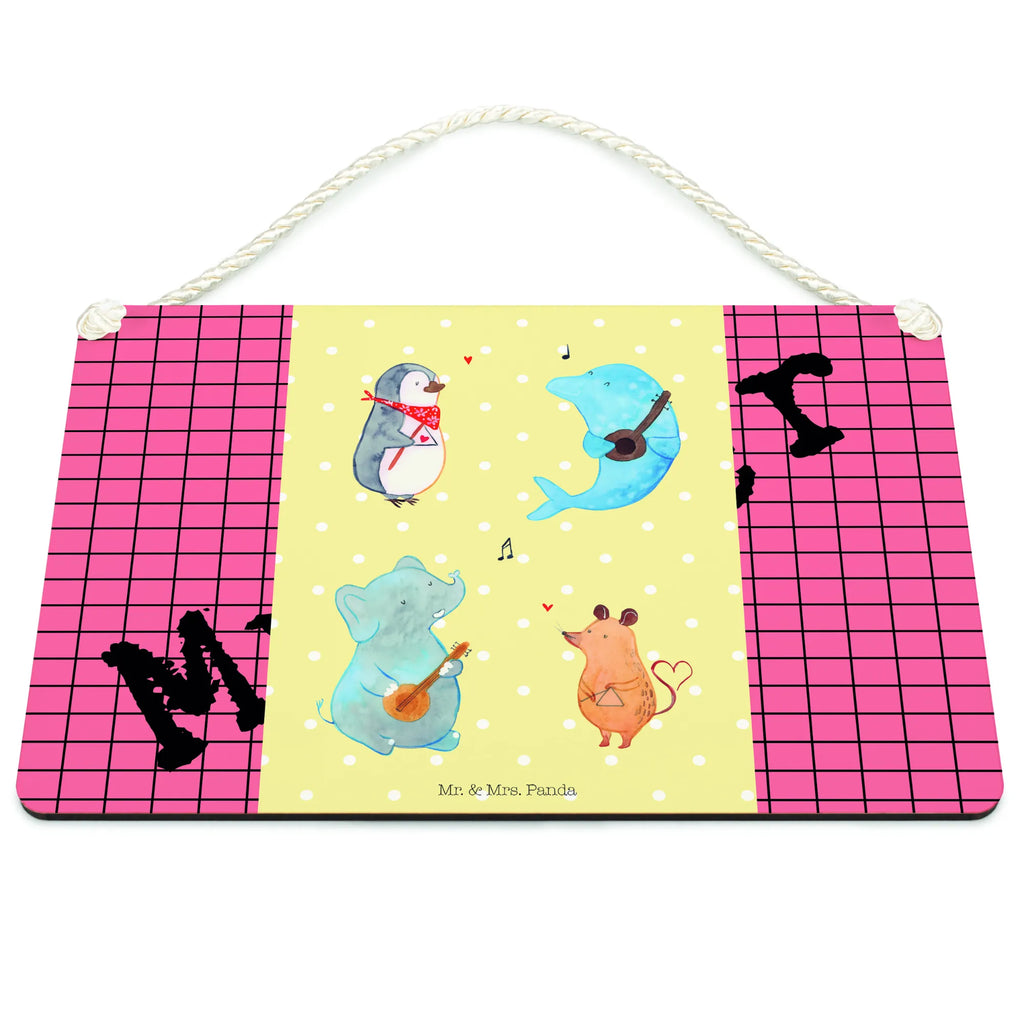 Deko Schild Big Band Schild mit Spruch, holzbild, Holzschild, Holztafel, Deko Wandtafel, Türschild Familie, dekoration schild, hängeschild, wandtafel, sprüche schild, Badschild, Motivschild, Schild, Wandschild, dekoschilder, wandhänger, Deko Schild, Dekoschild, Spruchschild, Küchenschild, Türschild, dekotafel, Tiermotive, Lustige Sprüche, Gute Laune, Tiere, Musikanten, Delfin, Triangel, Band, Musik, Gitarre, Elefant, Pinguin, Hund, Maus