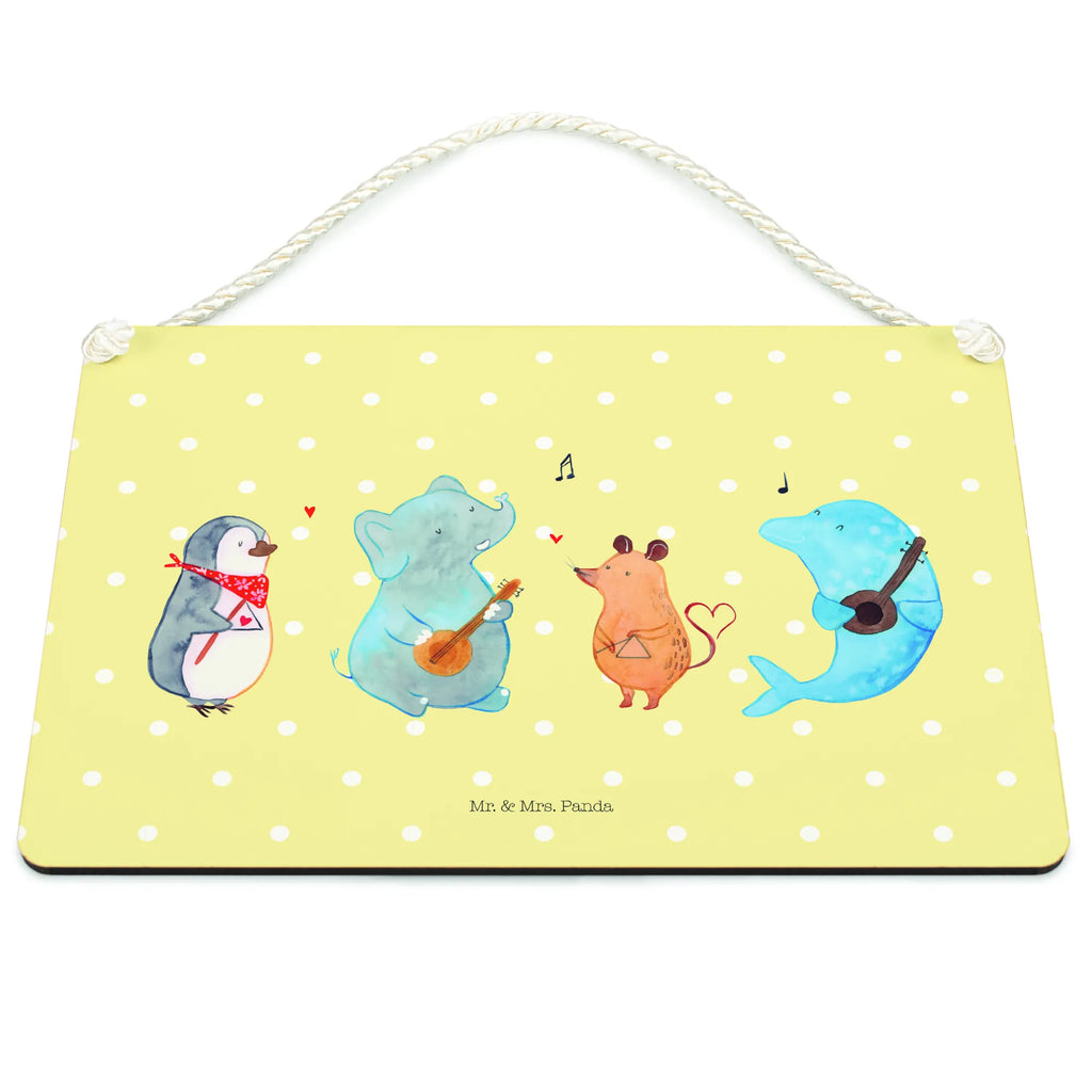 Deko Schild Big Band Schild mit Spruch, holzbild, Holzschild, Holztafel, Deko Wandtafel, Türschild Familie, dekoration schild, hängeschild, wandtafel, sprüche schild, Badschild, Motivschild, Schild, Wandschild, dekoschilder, wandhänger, Deko Schild, Dekoschild, Spruchschild, Küchenschild, Türschild, dekotafel, Tiermotive, Lustige Sprüche, Gute Laune, Tiere, Musikanten, Delfin, Triangel, Band, Musik, Gitarre, Elefant, Pinguin, Hund, Maus