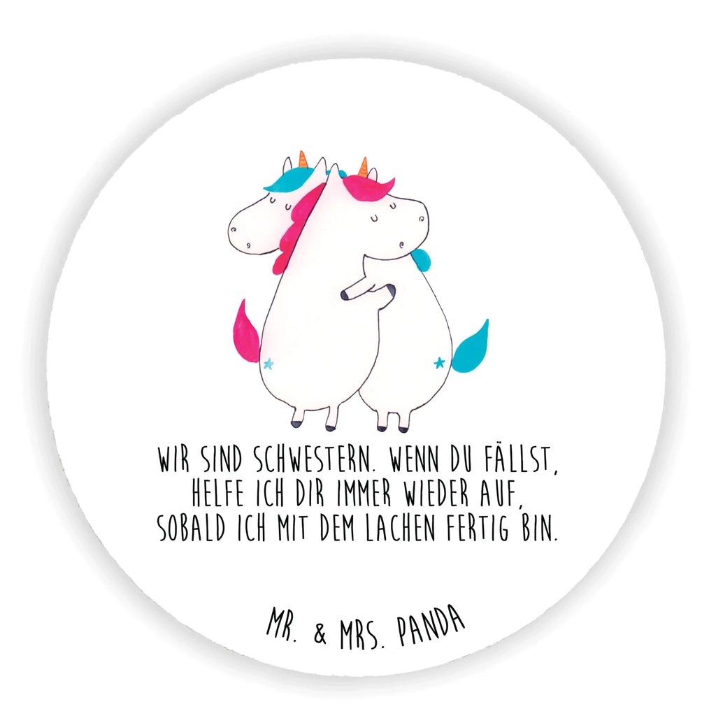 Round magnet unicorns Embrace Kühlschrankmagnet, magnete, kühlschrankmagnete, rundmagnet, Unicorn, Einhorn, Einhörner, Einhorn Deko, Schwestern, Geschwister, Familie, Freundin, Schwester, Freundinnen, BFF, Liebe, Sister