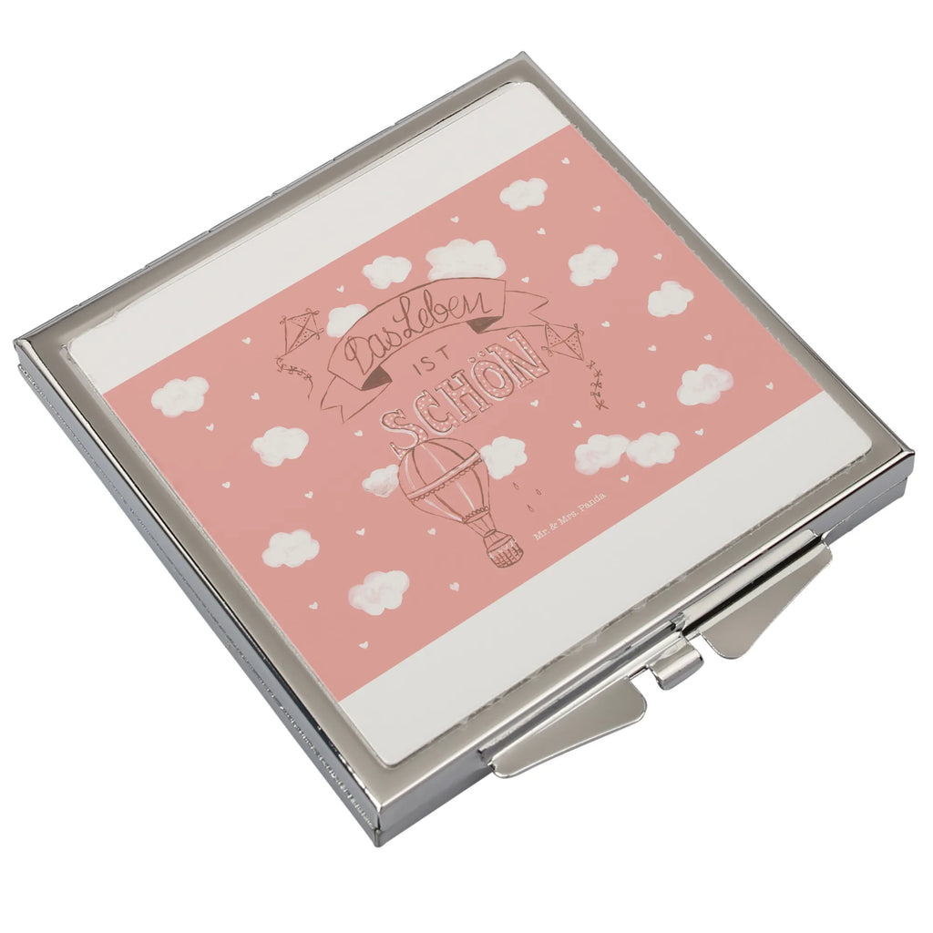 Handbag mirror bottle of adventure silver, make-up mirror, square, handbag, make up, mirror, Nature, joy of life, love