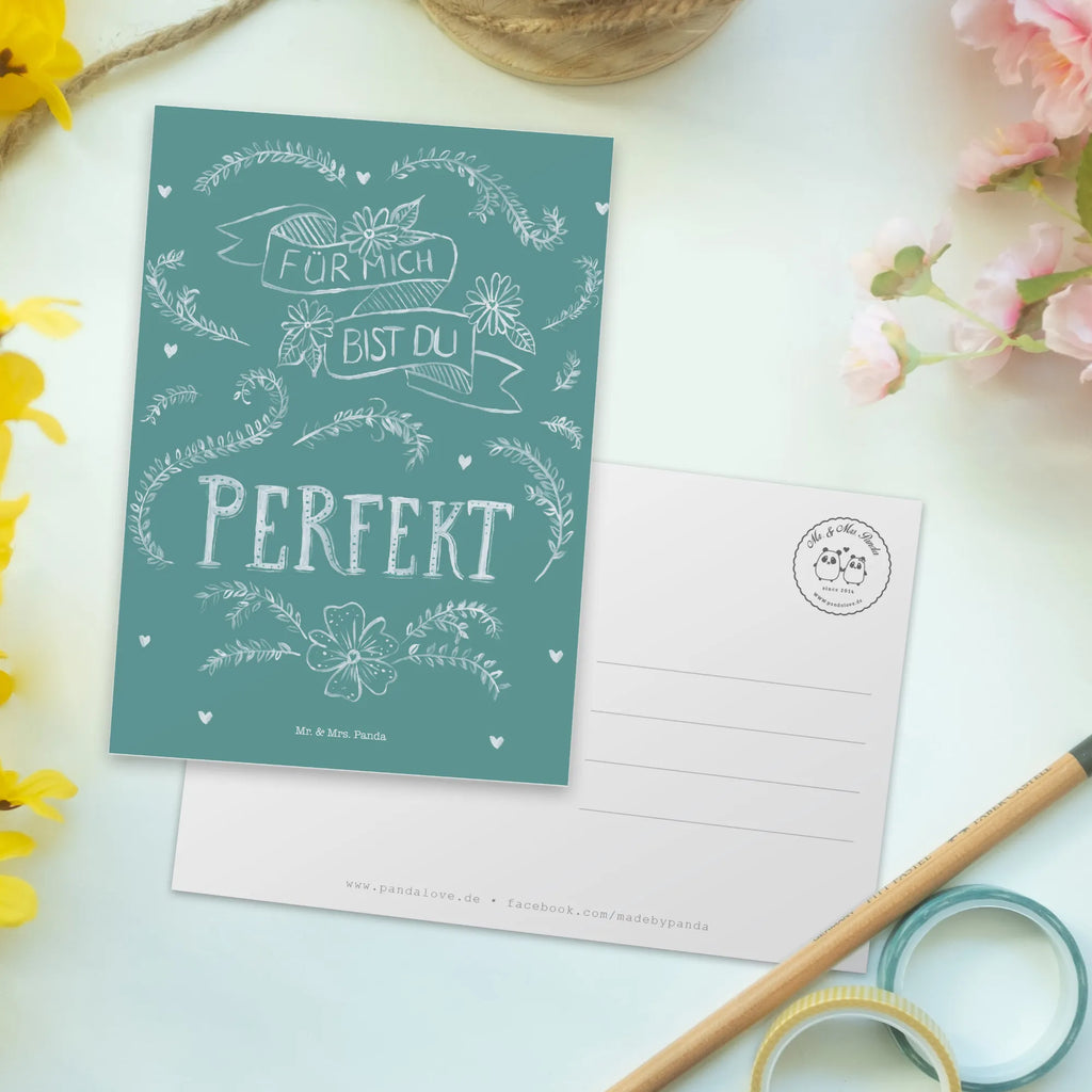 Postcard You're perfect for me card, gift, invitation card, paper, gift card, letter, Postcard, invitation, postcards, Nature, joy of life, love, girlfriend gift, dream woman, love saying, gift anniversary, boyfriend gift, dream man, wedding anniversary, Partner gift
