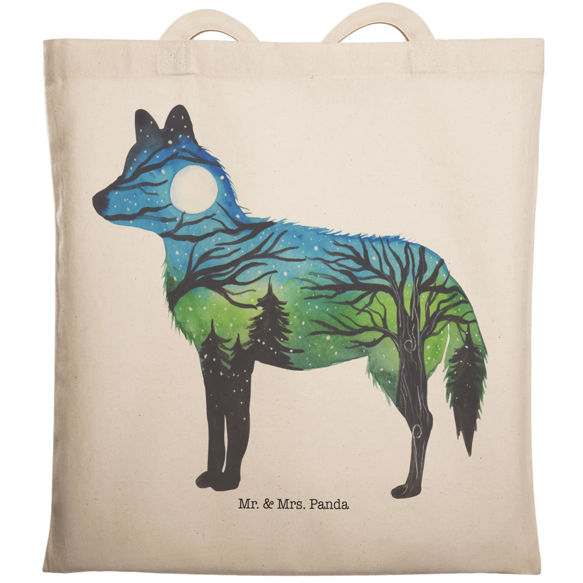 Shopping bag Fox landscape cotton bag, shoulder bag, cloth bag, Carrier bag, bag, pouch, shopper, Nature, joy of life, love, Watercolor, Drawing, Fox, Landscape, Motif, Adventure