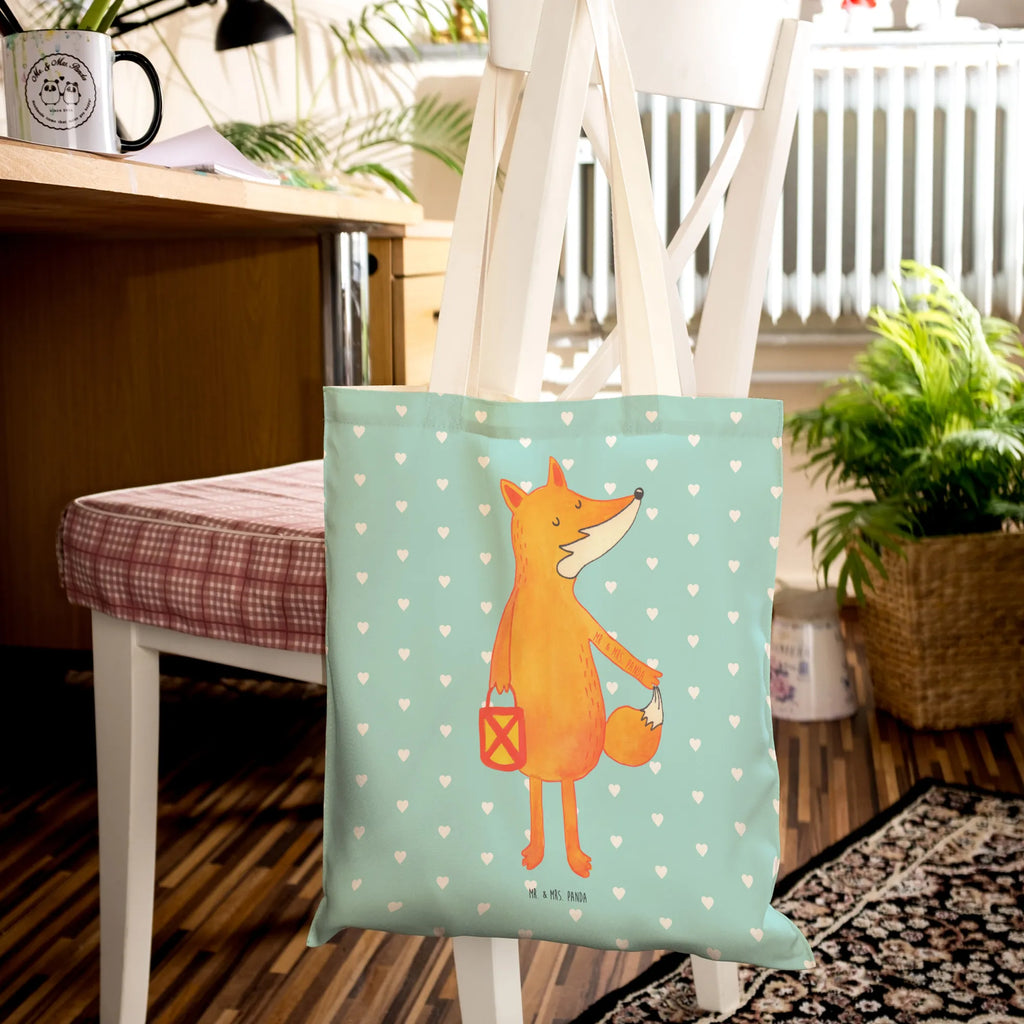Shopping bag Fox Lantern cloth bag, bag, pouch, shoulder bag, cotton bag, shopper, Carrier bag, fox, foxes, forest wildlife, clever as a fox, animal lover, Foxes, Spell comforting, Saint Martin, Lantern, Lovesickness Spell, Cheer up, Lantern parade, Caesar Otto Hugo Flaischlen, Fox