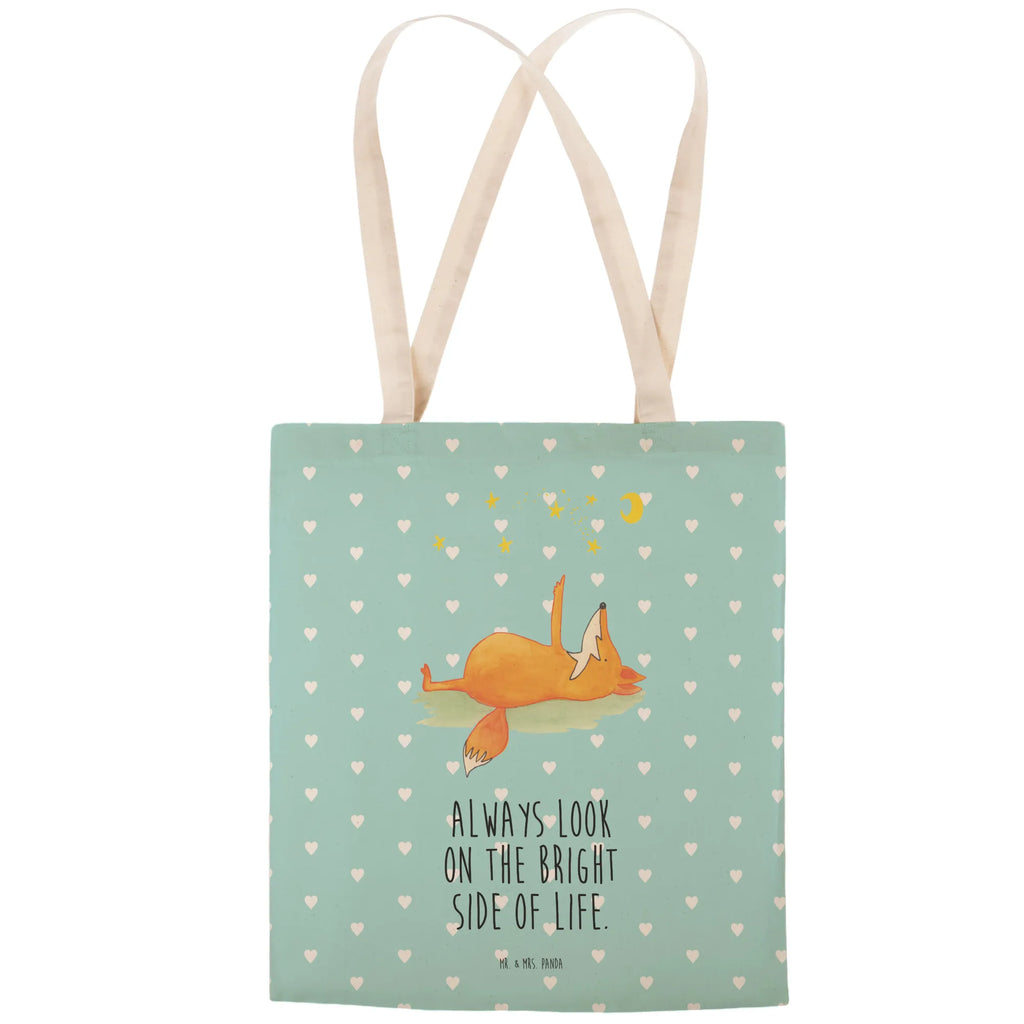 Shopping bag Fox Stars shopper, pouch, cloth bag, shoulder bag, bag, cotton bag, Carrier bag, fox, foxes, forest wildlife, clever as a fox, animal lover, Always Look on the Bright Side of Life, words of consolation, Saying positive, Romance, Fox, Saying beautiful