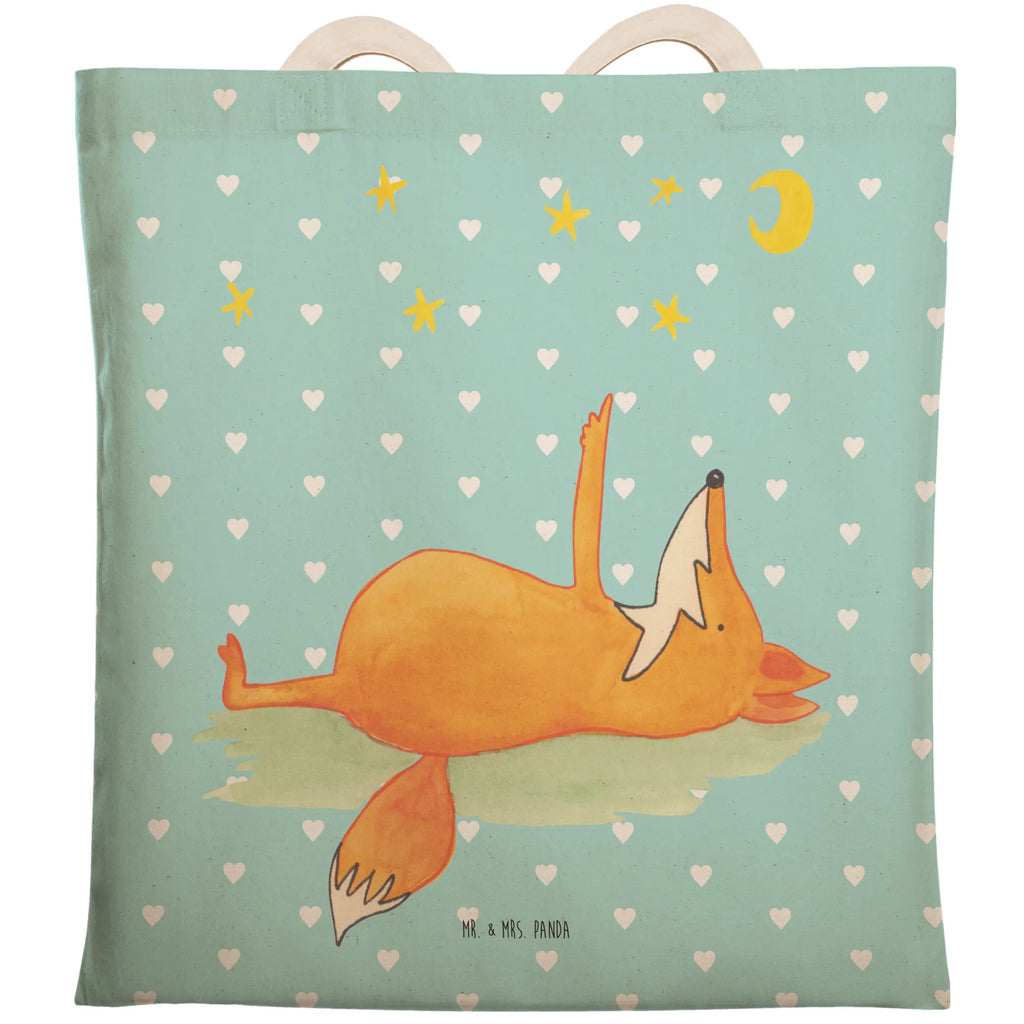Shopping bag Fox Stars shopper, pouch, cloth bag, shoulder bag, bag, cotton bag, Carrier bag, fox, foxes, forest wildlife, clever as a fox, animal lover, Always Look on the Bright Side of Life, words of consolation, Saying positive, Romance, Fox, Saying beautiful