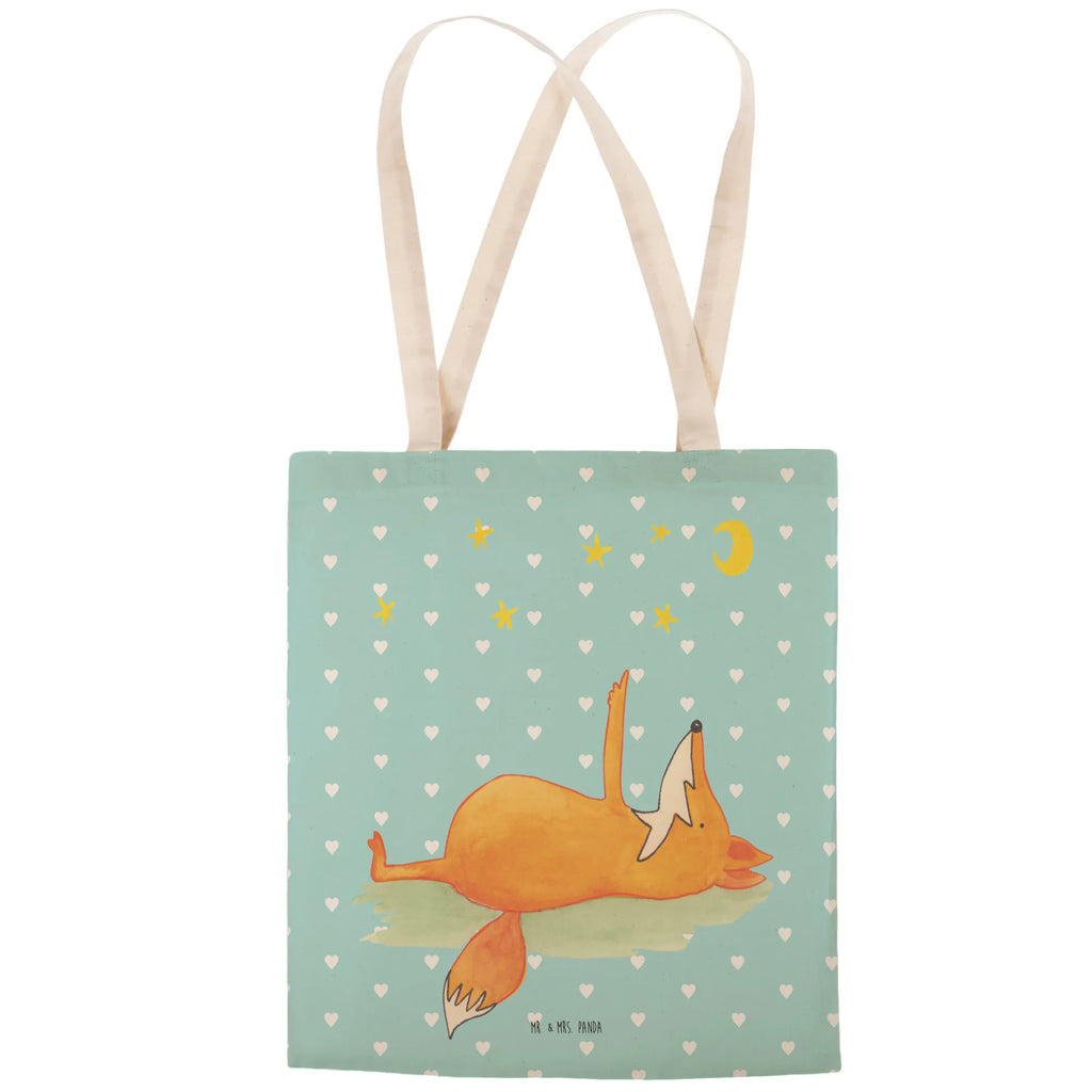 Shopping bag Fox Stars shopper, pouch, cloth bag, shoulder bag, bag, cotton bag, Carrier bag, fox, foxes, forest wildlife, clever as a fox, animal lover, Always Look on the Bright Side of Life, words of consolation, Saying positive, Romance, Fox, Saying beautiful