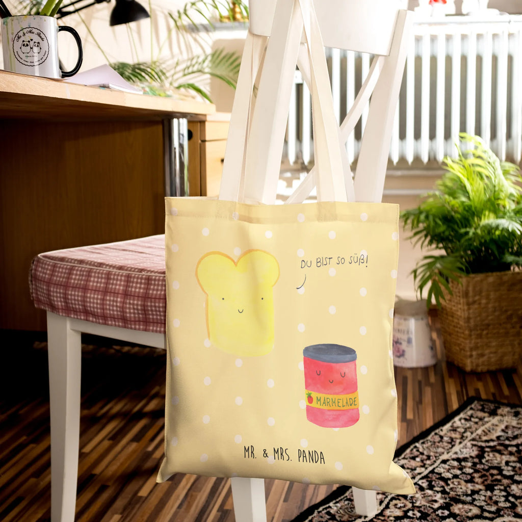 Einkaufstasche Toast & Marmelade Alltagstasche, markttasche, Stoffbeutel, Tragetaschen, Einkaufstasche, Freizeittasche, taschen shopper, stoffshopper, Beutel, Stofftasche, Stofftragetasche, Umhängetasche, shopping bag, Einkaufsbeutel, Einkaufstaschen, Shopper, Tüte, Schultertasche, Strandtasche, cityshopper, Stoffeinkaufstaschen, Stofftaschen, Beutel Tasche, Lustige Sprüche, Tiere, Tiermotive, Gute Laune, Süße Postkarte, Dreamteam, Süß, Brot, Toastbrot, Marmelade, Frühstück Einladung, Toast, Küche Spruch, Küche Deko