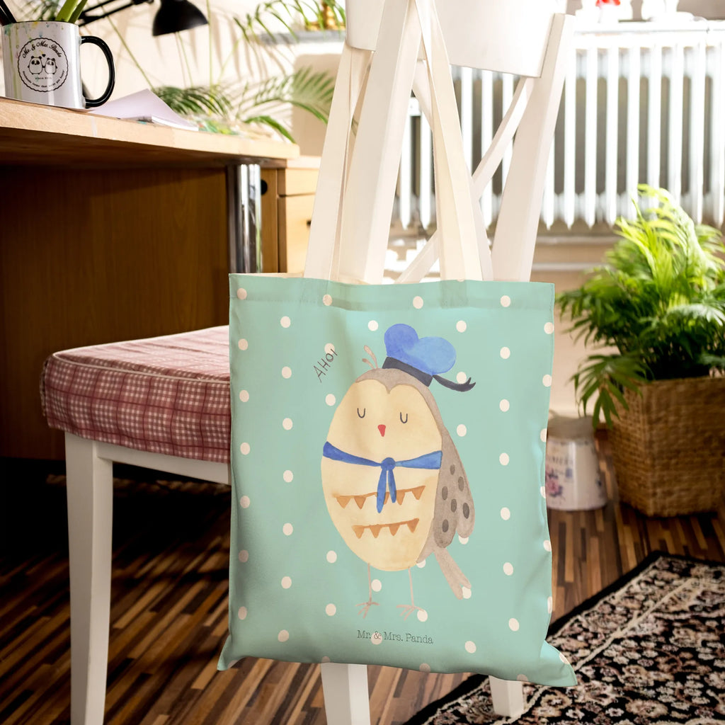 Shopping bag Owl sailor bag, cloth bag, shopper, cotton bag, Carrier bag, pouch, shoulder bag, owl, forest animal, bird, nocturnal, gift ideas, birthday present, illustrated, funny, romantic gift, owl decor, Sailor, Owl, Home port, Wedding anniversary gift, Marriage, Girlfriend, Owl decoration, Owl saying, Pun funny, Mariner