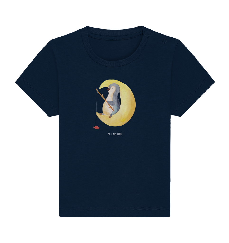 Organic Baby Shirt Pinguin Mond Baby T-Shirt, Jungen Baby T-Shirt, Mädchen Baby T-Shirt, Shirt, Pinguin, Pinguine, Spruch, schlafen, Nachtruhe, Einschlafen, Schlafzimmer, Schlafstörungen, Gästezimmer
