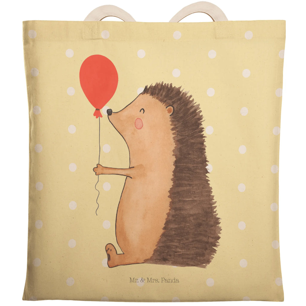 Shopping bag Hedgehog balloon Carrier bag, cloth bag, pouch, shopper, bag, shoulder bag, cotton bag, small animals, cute, funny, cute animal motives, hand drawn, small world, funny sayings, good mood, happy, gifts, gift ideas, special gifts, animal lover, card, hedgehog, Happy Birthday, Birthday, Balloon, Birthday Child