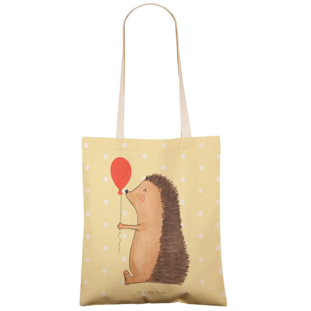 Shopping bag Hedgehog balloon Carrier bag, cloth bag, pouch, shopper, bag, shoulder bag, cotton bag, small animals, cute, funny, cute animal motives, hand drawn, small world, funny sayings, good mood, happy, gifts, gift ideas, special gifts, animal lover, card, hedgehog, Happy Birthday, Birthday, Balloon, Birthday Child