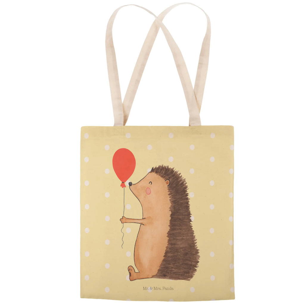 Shopping bag Hedgehog balloon Carrier bag, cloth bag, pouch, shopper, bag, shoulder bag, cotton bag, small animals, cute, funny, cute animal motives, hand drawn, small world, funny sayings, good mood, happy, gifts, gift ideas, special gifts, animal lover, card, hedgehog, Happy Birthday, Birthday, Balloon, Birthday Child
