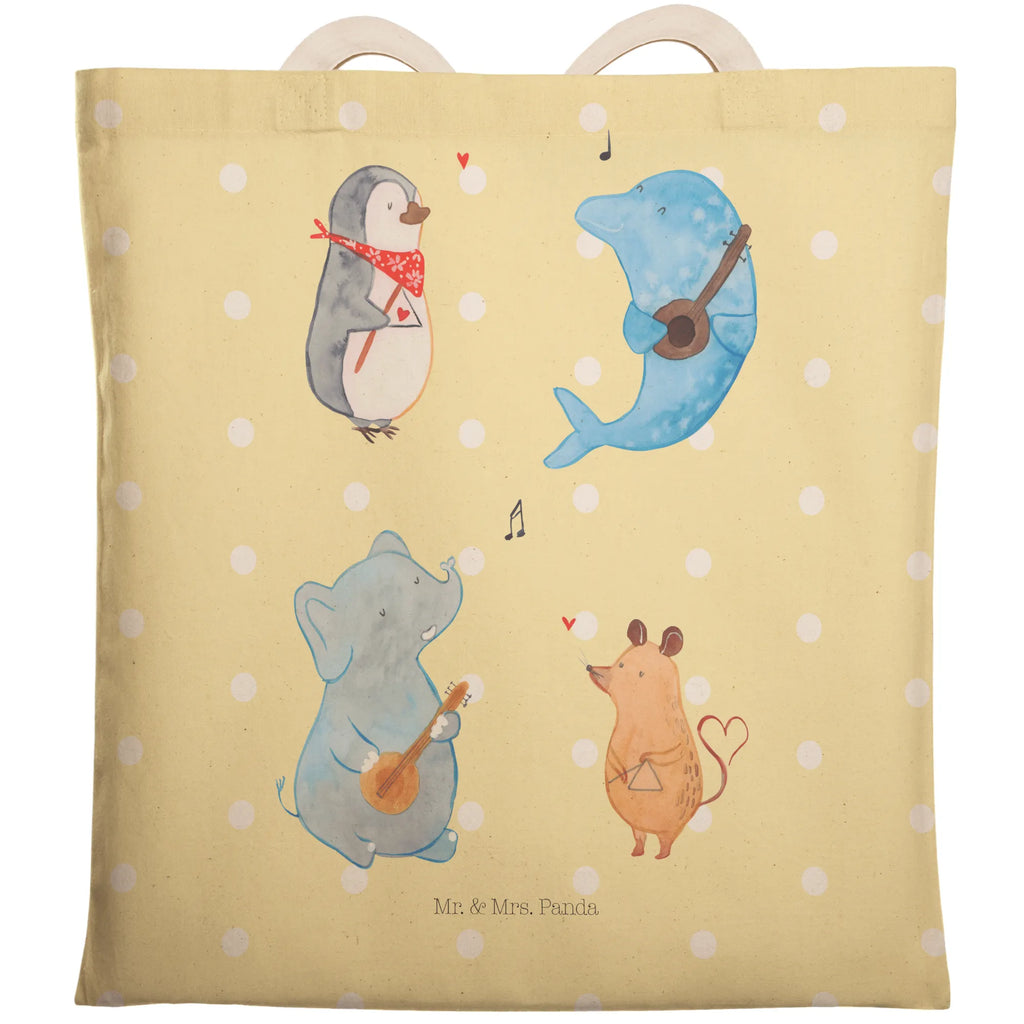 Shopping bag Big tape cotton bag, bag, pouch, shoulder bag, shopper, cloth bag, Carrier bag, small animals, cute, funny, cute animal motives, hand drawn, small world, funny sayings, good mood, happy, gifts, gift ideas, special gifts, animal lover, card, dolphin, mouse, dog, triangle, elephant, musicians, band, music, guitar, penguin