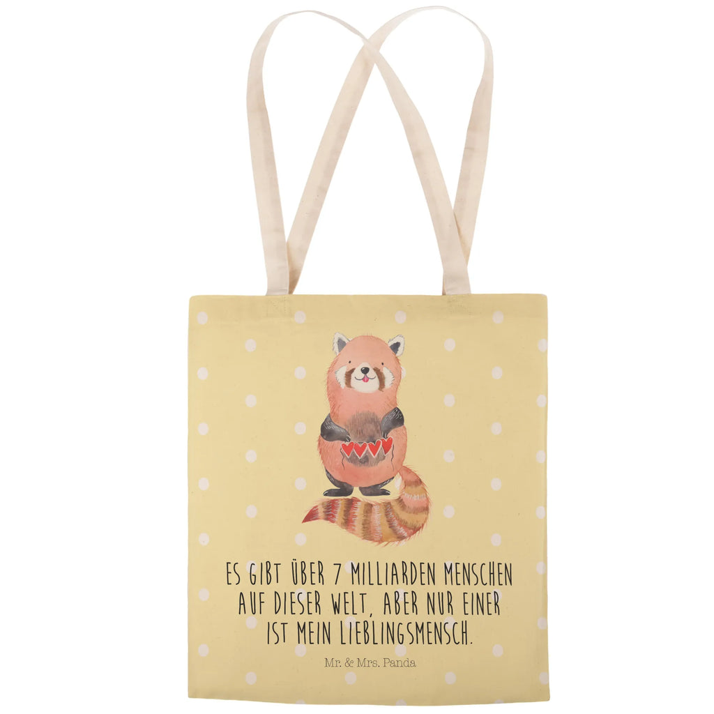 torba na zakupy Czerwony Panda Beutel Tasche, Stofftaschen, Freizeittasche, Einkaufsbeutel, Einkaufstasche, Shopper, cityshopper, markttasche, Stofftasche, Umhängetasche, Stoffbeutel, Tüte, Stoffeinkaufstaschen, Einkaufstaschen, Strandtasche, Beutel, Schultertasche, Tragetaschen, stoffshopper, shopping bag, Stofftragetasche, Alltagstasche, taschen shopper, Lustige Sprüche, Tiere, Tiermotive, Gute Laune, Lieblingsmensch, Liebling, Panda, Liebe, Rot, Herz