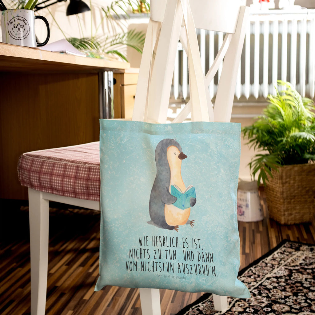 Einkaufstasche Pinguin Buch cityshopper, taschen shopper, Freizeittasche, Alltagstasche, Schultertasche, Einkaufstaschen, markttasche, Stofftasche, Einkaufsbeutel, stoffshopper, Stoffbeutel, Stofftaschen, Einkaufstasche, Umhängetasche, Beutel Tasche, Shopper, shopping bag, Stoffeinkaufstaschen, Tüte, Beutel, Strandtasche, Tragetaschen, Stofftragetasche, Pinguin, Freizeit, Ferien, Pinguine, Nichtstun, Faulenzen, Bücherwurm, Urlaub, Lesen, Buch