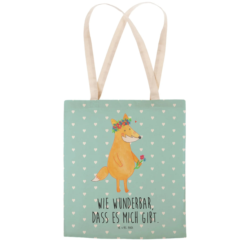 Shopping bag Fox Flower bag, shoulder bag, shopper, cotton bag, pouch, Carrier bag, cloth bag, fox, foxes, forest wildlife, clever as a fox, animal lover, motivation, me, flower, girlfriend, joy, flowers, fox girl, love, flower girl, self-love, proof of love, girlfriends