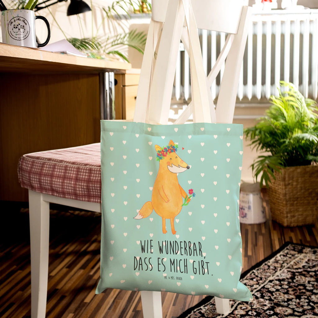 Shopping bag Fox Flower bag, shoulder bag, shopper, cotton bag, pouch, Carrier bag, cloth bag, fox, foxes, forest wildlife, clever as a fox, animal lover, motivation, me, flower, girlfriend, joy, flowers, fox girl, love, flower girl, self-love, proof of love, girlfriends