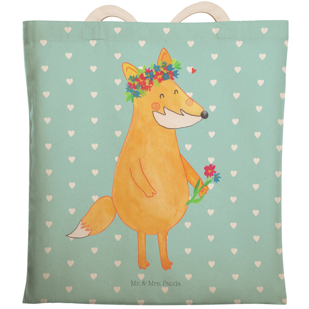 Shopping bag Fox Flower bag, shoulder bag, shopper, cotton bag, pouch, Carrier bag, cloth bag, fox, foxes, forest wildlife, clever as a fox, animal lover, motivation, me, flower, girlfriend, joy, flowers, fox girl, love, flower girl, self-love, proof of love, girlfriends
