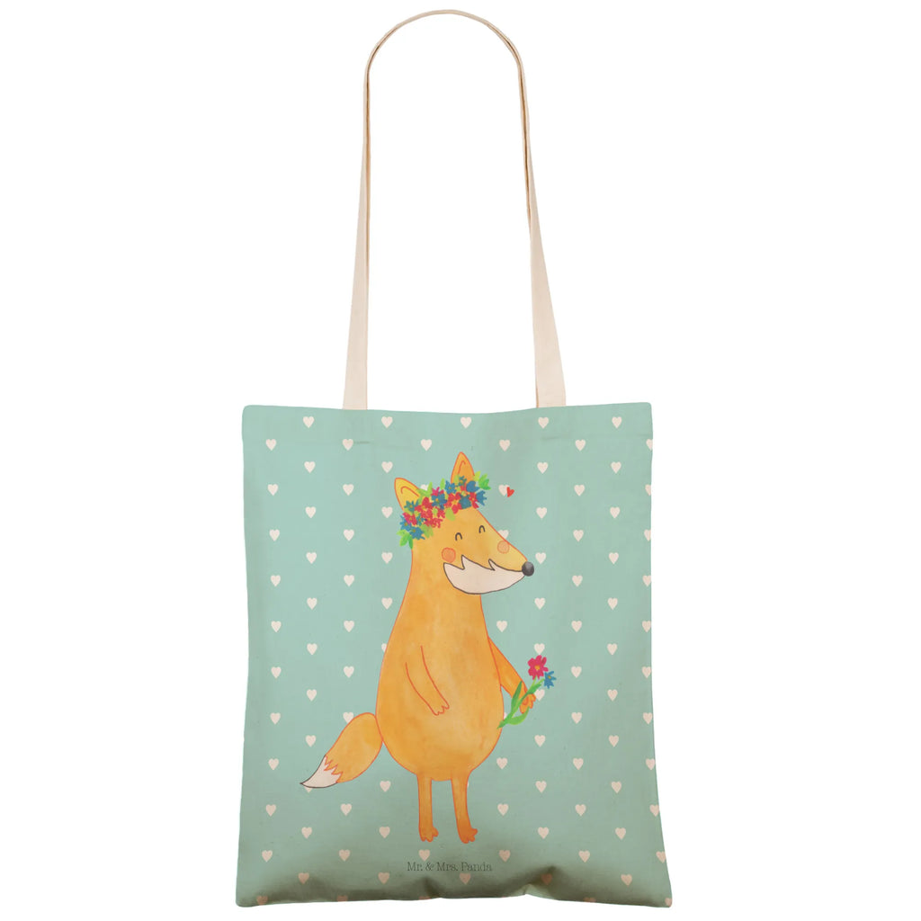 Shopping bag Fox Flower bag, shoulder bag, shopper, cotton bag, pouch, Carrier bag, cloth bag, fox, foxes, forest wildlife, clever as a fox, animal lover, motivation, me, flower, girlfriend, joy, flowers, fox girl, love, flower girl, self-love, proof of love, girlfriends