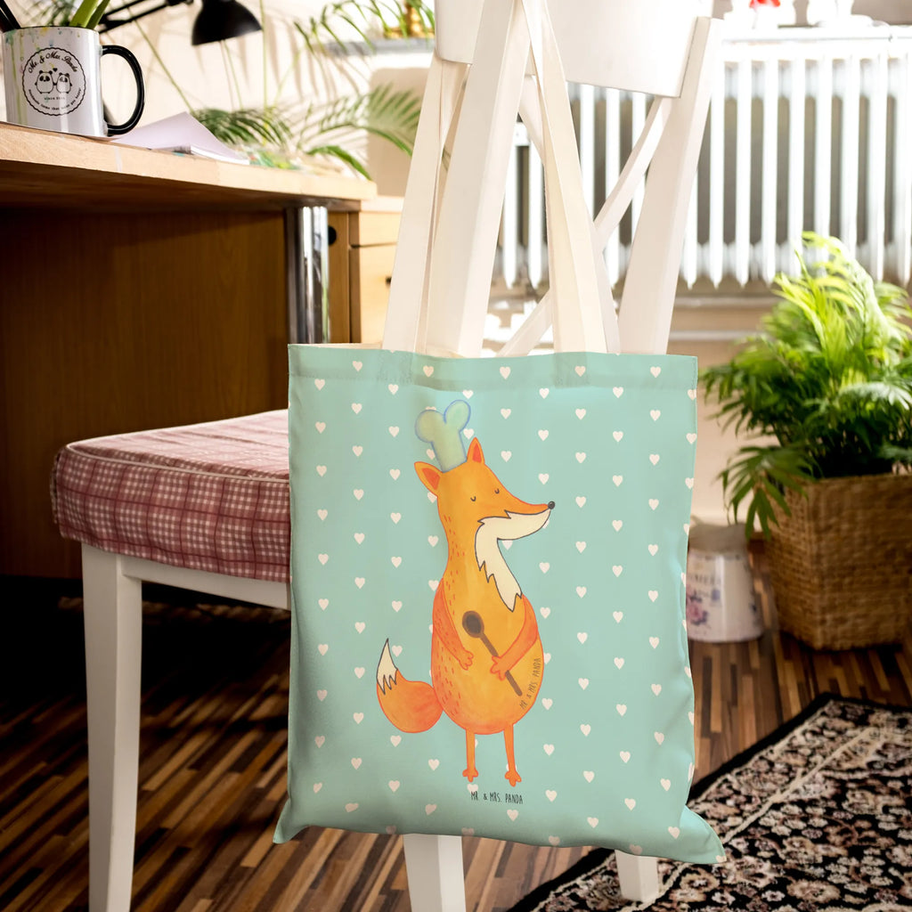 Shopping bag Fox A cook Carrier bag, pouch, shopper, cotton bag, shoulder bag, bag, cloth bag, fox, foxes, forest wildlife, clever as a fox, animal lover, Kitchen decoration, Fox, Party slogan, funny, Baker, Slogan funny, Kitchen slogan, Cook gift, Chefs