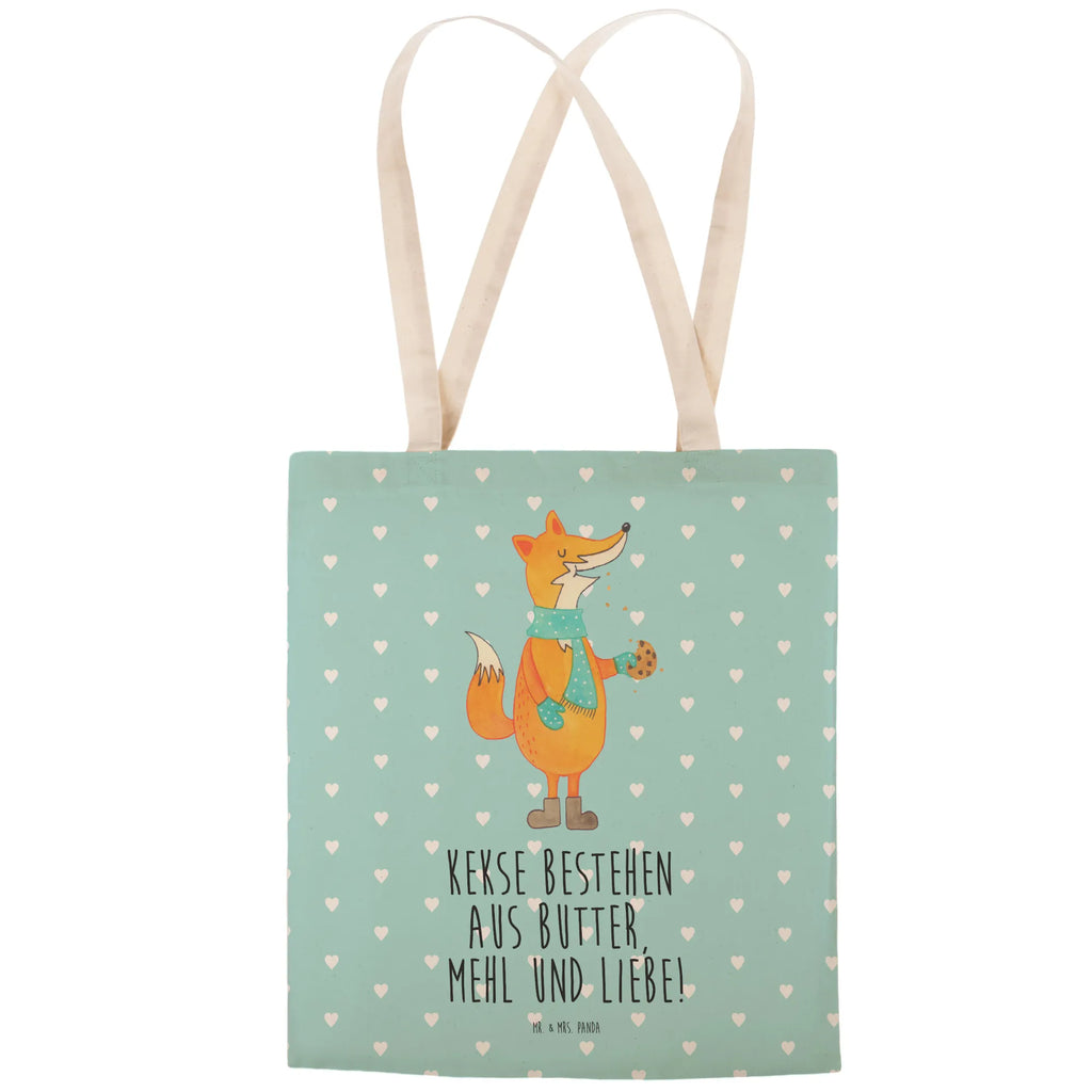 Shopping bag Fox biscuit pouch, bag, shopper, Carrier bag, cotton bag, cloth bag, shoulder bag, fox, foxes, forest wildlife, clever as a fox, animal lover, winter, love, cookies, baking saying, christmas present, kitchen decoration, christmas time