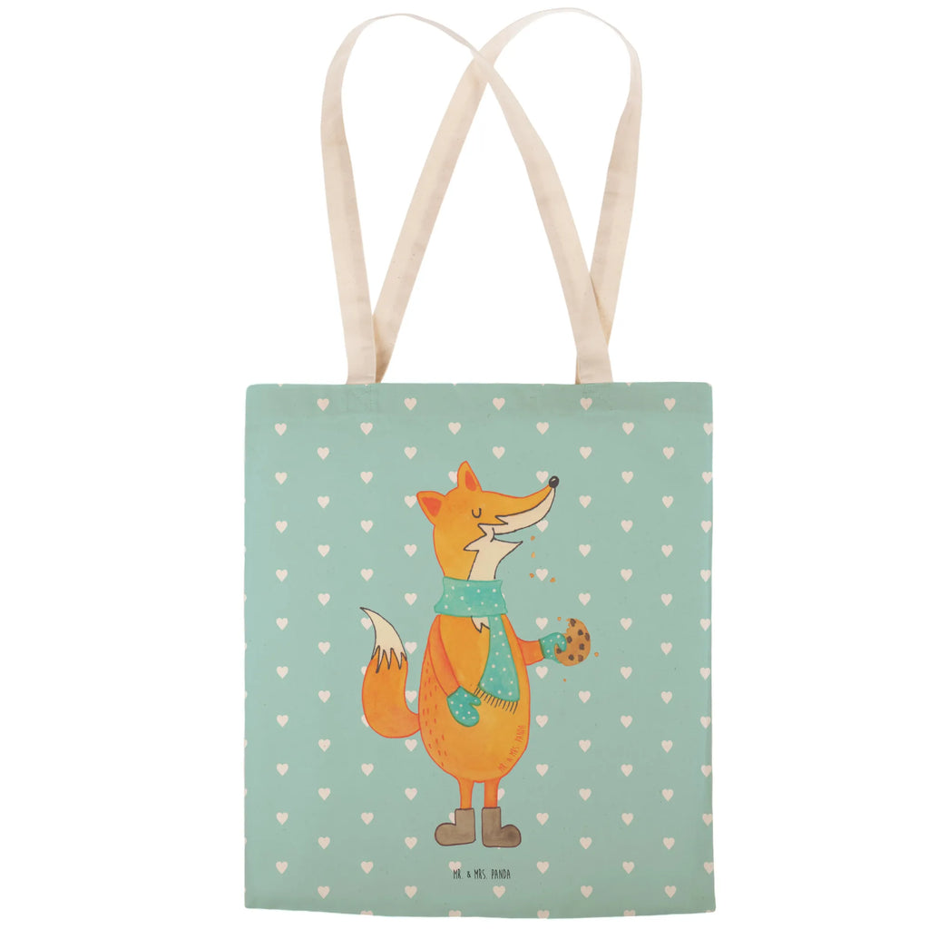 Shopping bag Fox biscuit pouch, bag, shopper, Carrier bag, cotton bag, cloth bag, shoulder bag, fox, foxes, forest wildlife, clever as a fox, animal lover, winter, love, cookies, baking saying, christmas present, kitchen decoration, christmas time