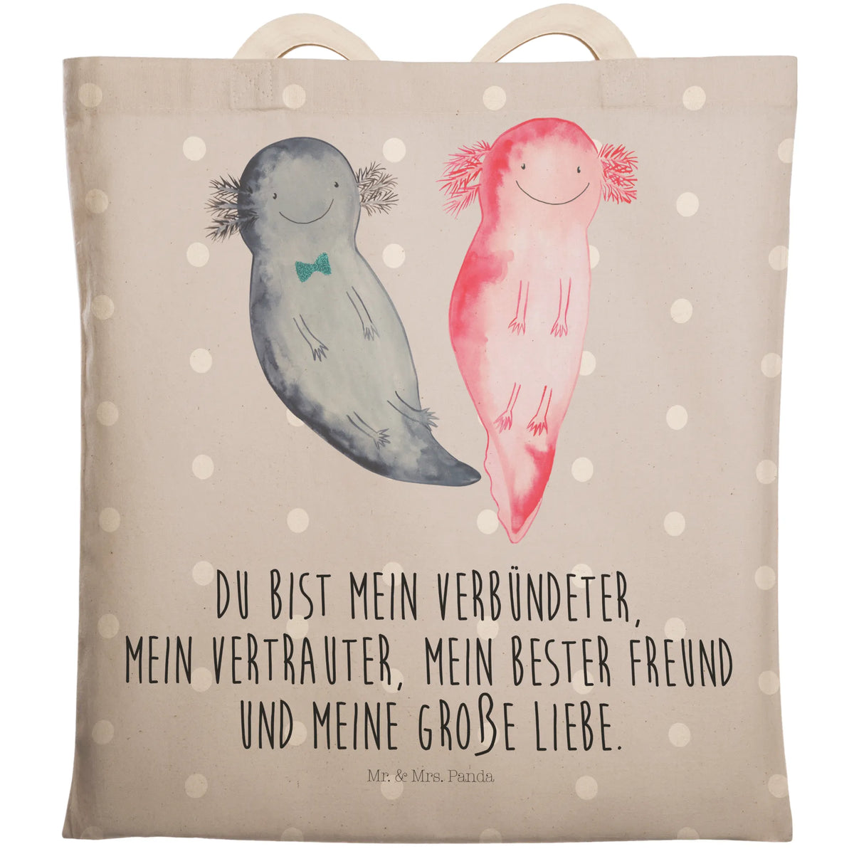 Shopping bag axolotl Girlfriend Axelotl, marine animals, Mexican walking fish, salamander, tail, amphibian, proof of love, husband, anniversary, valentine's day, fiancé, great love, friend