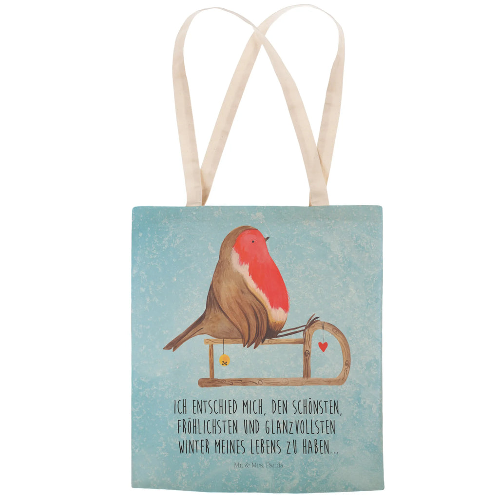 Einkaufstasche Rotkehlchen Schlitten Strandtasche, Stofftasche, shopping bag, Beutel, Beutel Tasche, Stofftaschen, Tüte, stoffshopper, Einkaufstasche, Alltagstasche, taschen shopper, Schultertasche, cityshopper, Einkaufsbeutel, Umhängetasche, Freizeittasche, markttasche, Einkaufstaschen, Tragetaschen, Stofftragetasche, Shopper, Stoffeinkaufstaschen, Stoffbeutel, Weihnachten, Winter, Weihnachtsdeko, Nikolaus, Advent, Heiligabend, Wintermotiv, Vogel, Schlitten