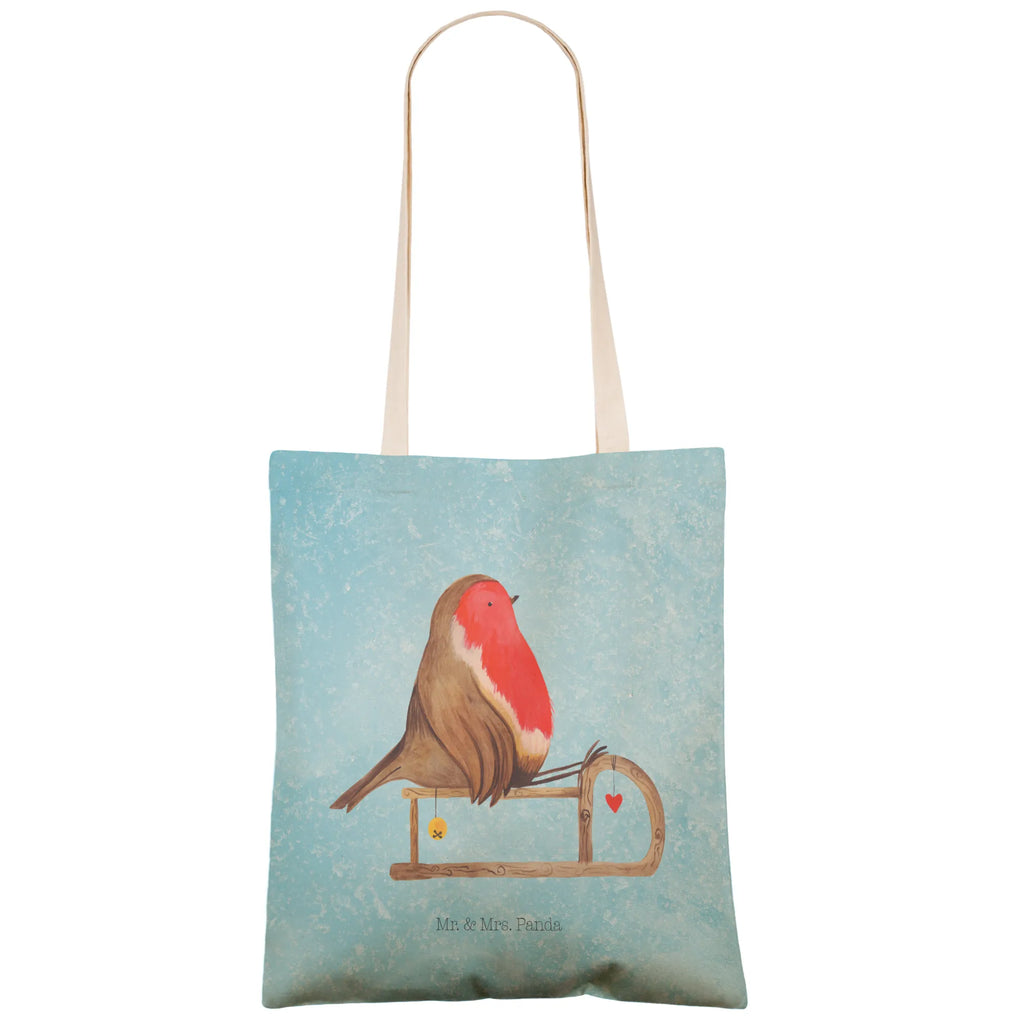 Einkaufstasche Rotkehlchen Schlitten Strandtasche, Stofftasche, shopping bag, Beutel, Beutel Tasche, Stofftaschen, Tüte, stoffshopper, Einkaufstasche, Alltagstasche, taschen shopper, Schultertasche, cityshopper, Einkaufsbeutel, Umhängetasche, Freizeittasche, markttasche, Einkaufstaschen, Tragetaschen, Stofftragetasche, Shopper, Stoffeinkaufstaschen, Stoffbeutel, Weihnachten, Winter, Weihnachtsdeko, Nikolaus, Advent, Heiligabend, Wintermotiv, Vogel, Schlitten