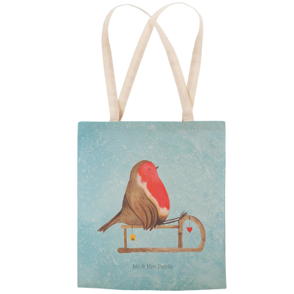 Einkaufstasche Rotkehlchen Schlitten Strandtasche, Stofftasche, shopping bag, Beutel, Beutel Tasche, Stofftaschen, Tüte, stoffshopper, Einkaufstasche, Alltagstasche, taschen shopper, Schultertasche, cityshopper, Einkaufsbeutel, Umhängetasche, Freizeittasche, markttasche, Einkaufstaschen, Tragetaschen, Stofftragetasche, Shopper, Stoffeinkaufstaschen, Stoffbeutel, Weihnachten, Winter, Weihnachtsdeko, Nikolaus, Advent, Heiligabend, Wintermotiv, Vogel, Schlitten