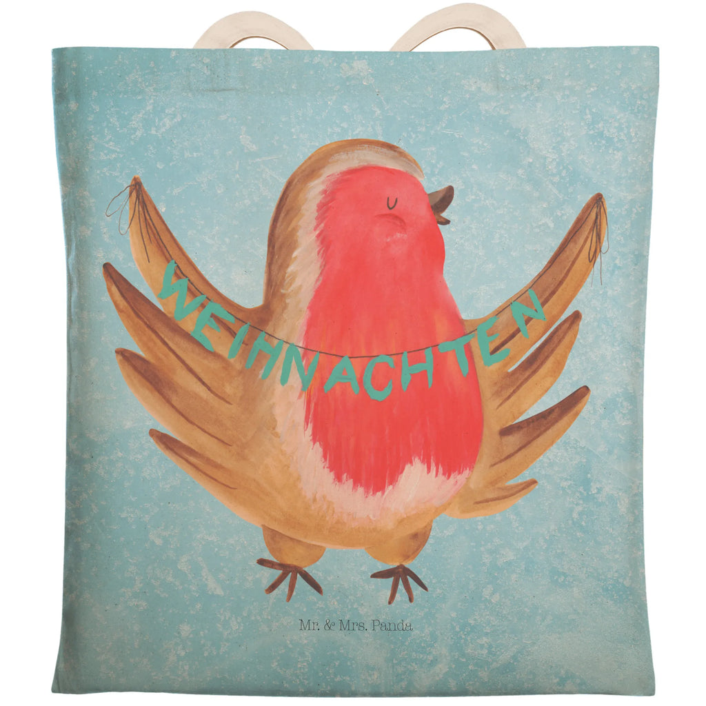 torba na zakupy rudzik Boże Narodzenie Zima, Boże Narodzenie, dekoracje świąteczne, Mikołaj, Adwent, Wigilia, zimowy motyw