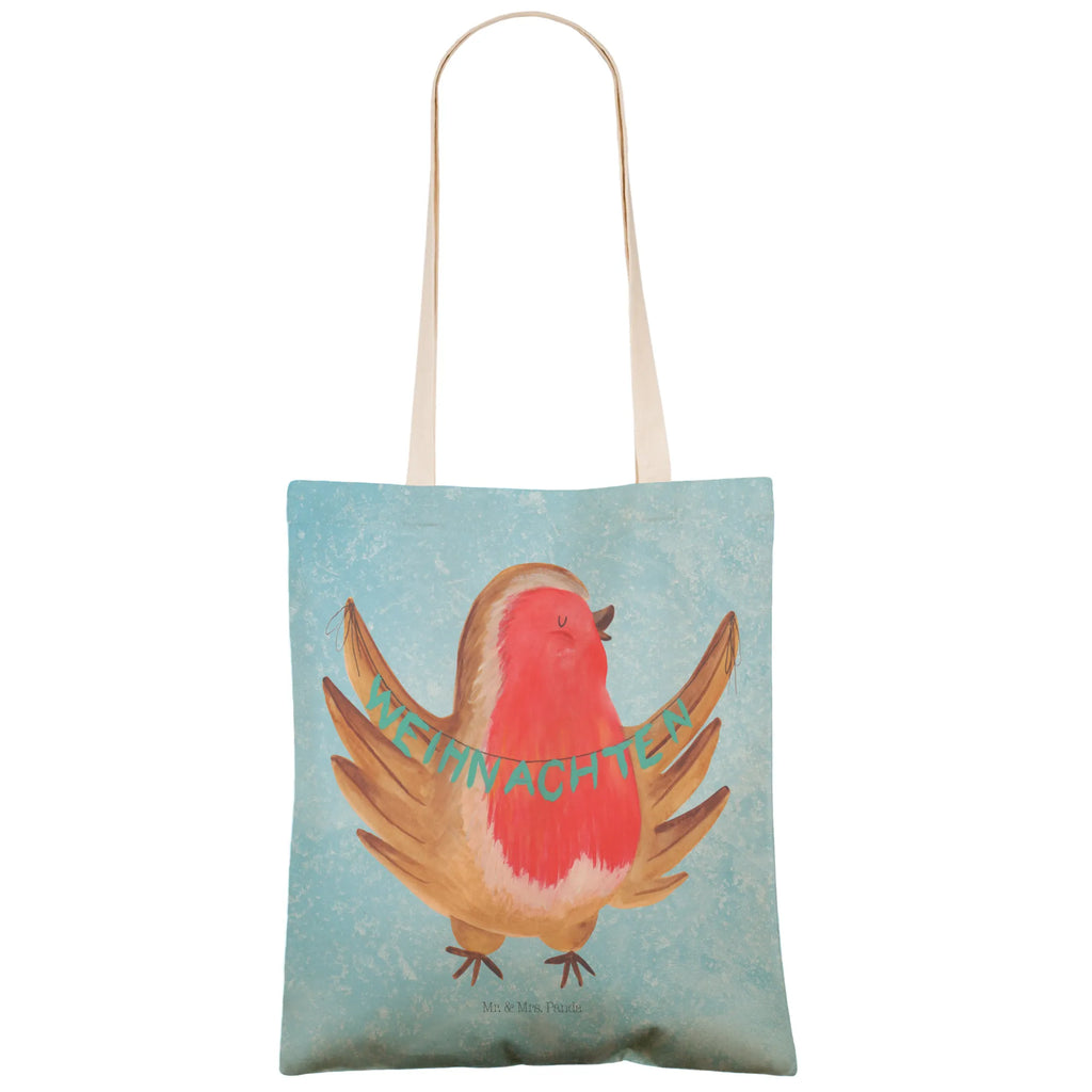 torba na zakupy rudzik Boże Narodzenie Zima, Boże Narodzenie, dekoracje świąteczne, Mikołaj, Adwent, Wigilia, zimowy motyw