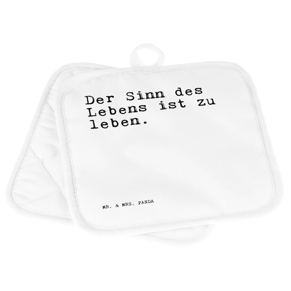 2er Set Topflappen  Sprüche und Zitate Der Sinn des Lebens ist zu leben. Topfuntersetzer, Topflappen 2er Set, Topflappen Set, Topflappen lustig, Ofenhandschuh, Topflappen mit Spruch, Schöne Topflappen, Topfhandschuhe, Topflappenset, Ofenhandschuhe, Topfhandschuh, Topflappen, Spruch, Sprüche, lustige Sprüche, Weisheiten, Zitate, Spruch Geschenke, Spruch Sprüche Weisheiten Zitate Lustig Weisheit Worte