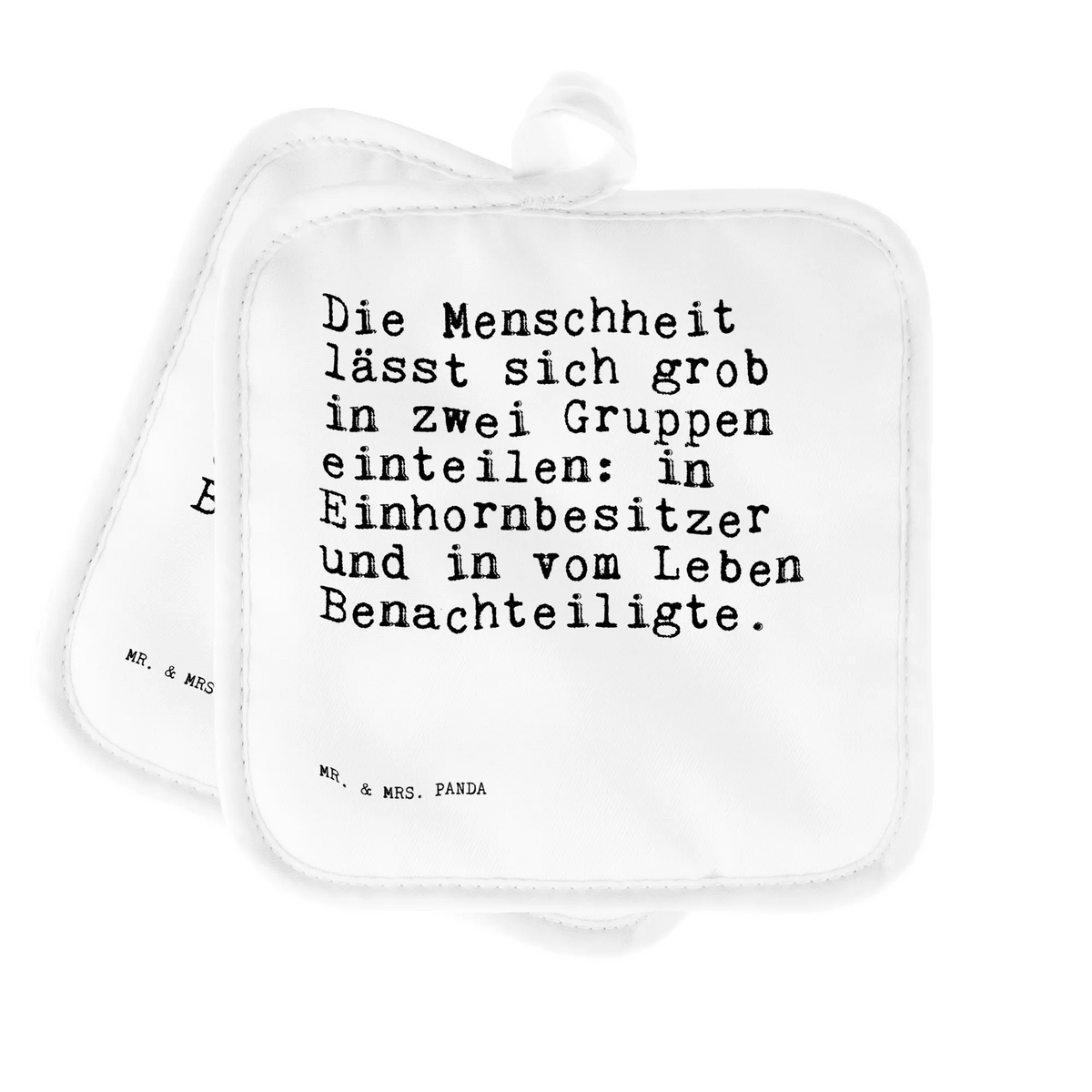 Pot holder Die Menschheit lässt sich... potholders, gloves, cooking, kitchen, oven mitts, oven glove, set, baking, oven cloth set, saying, sayings, funny, wisdom, quotes, Sayings Proverbs Wisdom Quotes Funny Wisdom Words