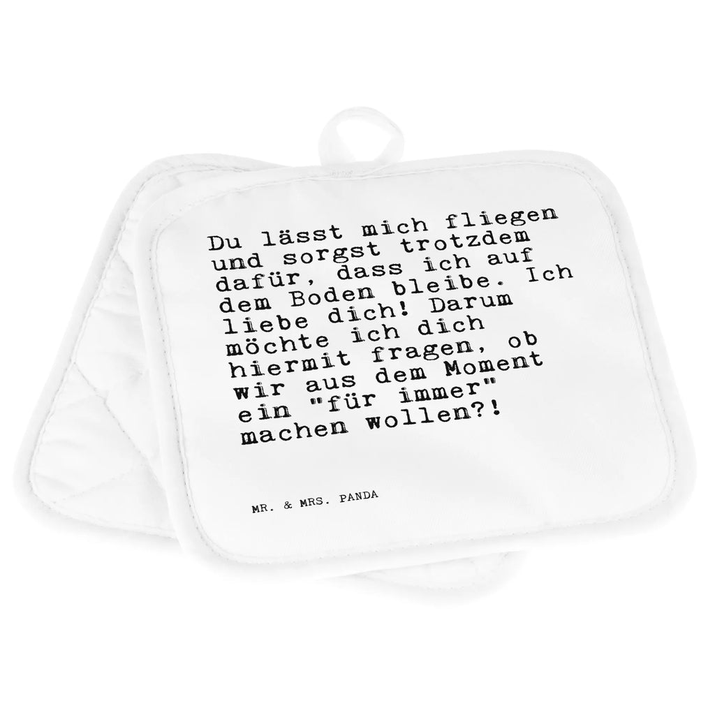 2-elementowy zestaw podkładek pod garnki Du lässt mich fliegen... Przysłowie, przysłowia, zabawne przysłowia, mądrości, cytaty, prezenty z przysłowiami