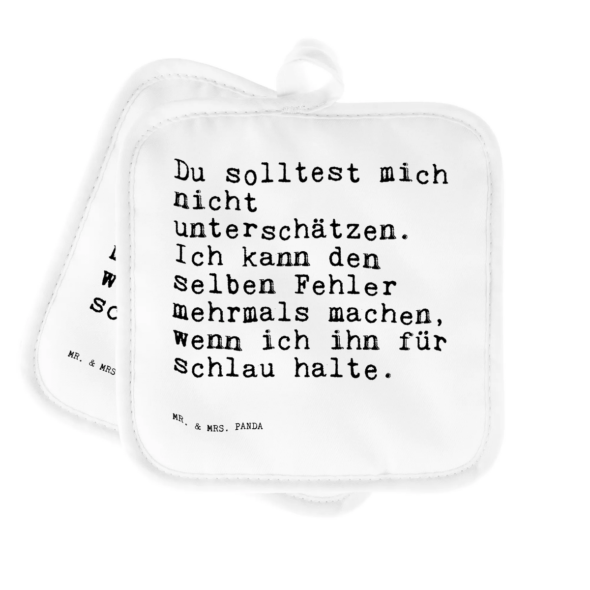 Pot holder Du solltest mich nicht... gloves, baking, oven glove, set, oven mitts, kitchen, potholders, oven cloth set, cooking, saying, sayings, funny, wisdom, quotes, Sayings Proverbs Wisdom Quotes Funny Wisdom Words