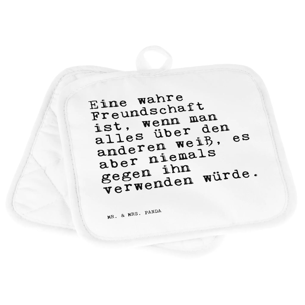 2-elementowy zestaw podkładek pod garnki Eine wahre Freundschaft ist,... Przysłowie, przysłowia, zabawne przysłowia, mądrości, cytaty, prezenty z przysłowiami