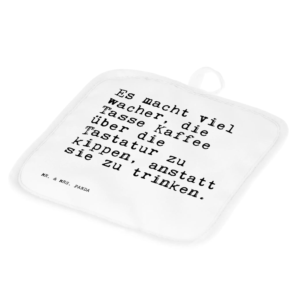 2er Set Topflappen  Sprüche und Zitate Es macht viel wacher, die Tasse Kaffee über die Tastatur zu kippen, anstatt sie zu trinken. Topfuntersetzer, Topflappenset, Topflappen 2er Set, Topfhandschuhe, topfhalter, Topflappen Set, Topflappen, 2er Set Topflappen, Sprüche, Lustige Sprüche, Weisheiten, Zitate, Spruch, Spruch Geschenke, Spruch Sprüche Weisheiten Zitate Lustig Weisheit Worte