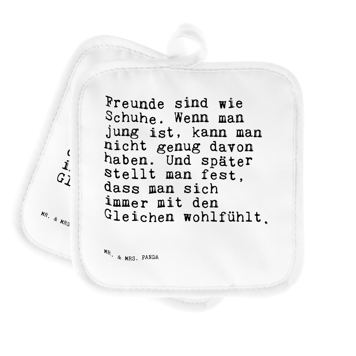 Pot holder Freunde sind wie Schuhe.... potholders, set, baking, gloves, oven mitts, oven glove, cooking, kitchen, oven cloth set, saying, sayings, funny, wisdom, quotes, Sayings Proverbs Wisdom Quotes Funny Wisdom Words