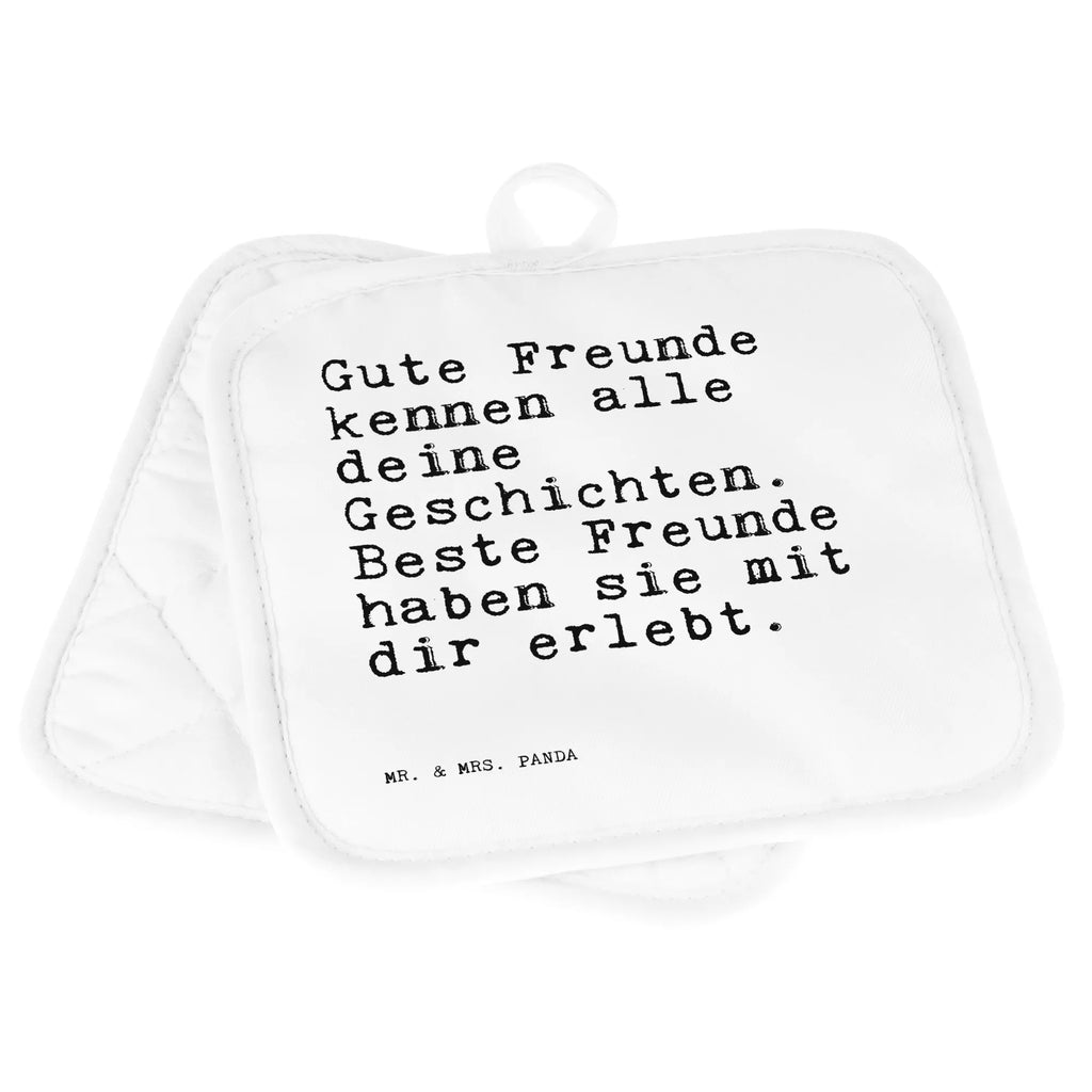 2er Set Topflappen  Sprüche und Zitate Gute Freunde kennen alle deine Geschichten. Beste Freunde haben sie mit dir erlebt. Ofenhandschuh, Topflappenset, Topflappen mit Spruch, Topflappen 2er Set, Topfuntersetzer, Topfhandschuh, Topfhandschuhe, Ofenhandschuhe, Topflappen lustig, Topflappen Set, Topflappen, Schöne Topflappen, Spruch, Sprüche, lustige Sprüche, Weisheiten, Zitate, Spruch Geschenke, Spruch Sprüche Weisheiten Zitate Lustig Weisheit Worte