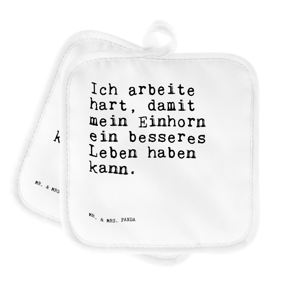 Pot holder Ich arbeite hart, damit... oven mitts, gloves, oven cloth set, potholders, cooking, oven glove, kitchen, baking, set, saying, sayings, funny, wisdom, quotes, Sayings Proverbs Wisdom Quotes Funny Wisdom Words