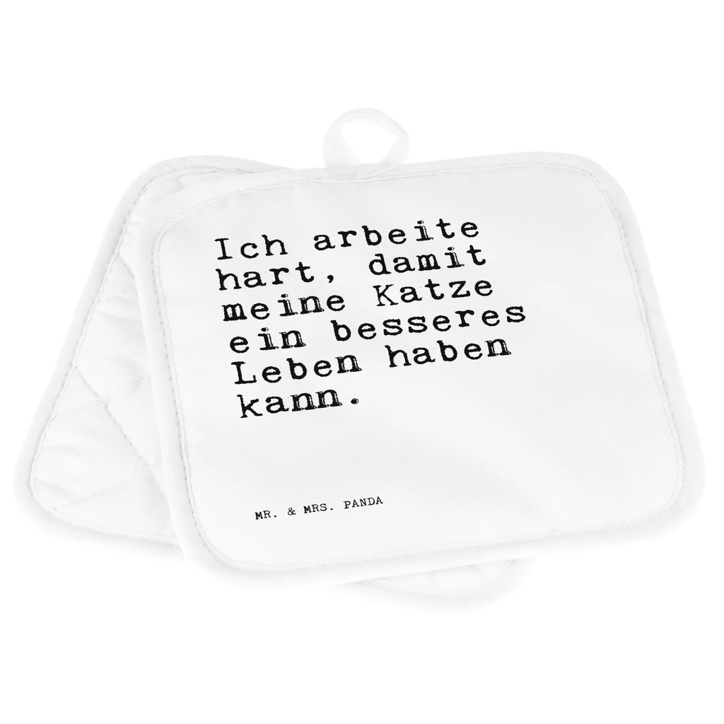 2er Set Topflappen  Sprüche und Zitate Ich arbeite hart, damit meine Katze ein besseres Leben haben kann. Topflappen 2er Set, topfhalter, Topflappenset, Topflappen, Topfhandschuhe, Topfuntersetzer, Topflappen Set, 2er Set Topflappen, Sprüche, Lustige Sprüche, Weisheiten, Zitate, Spruch, Spruch Geschenke, Spruch Sprüche Weisheiten Zitate Lustig Weisheit Worte