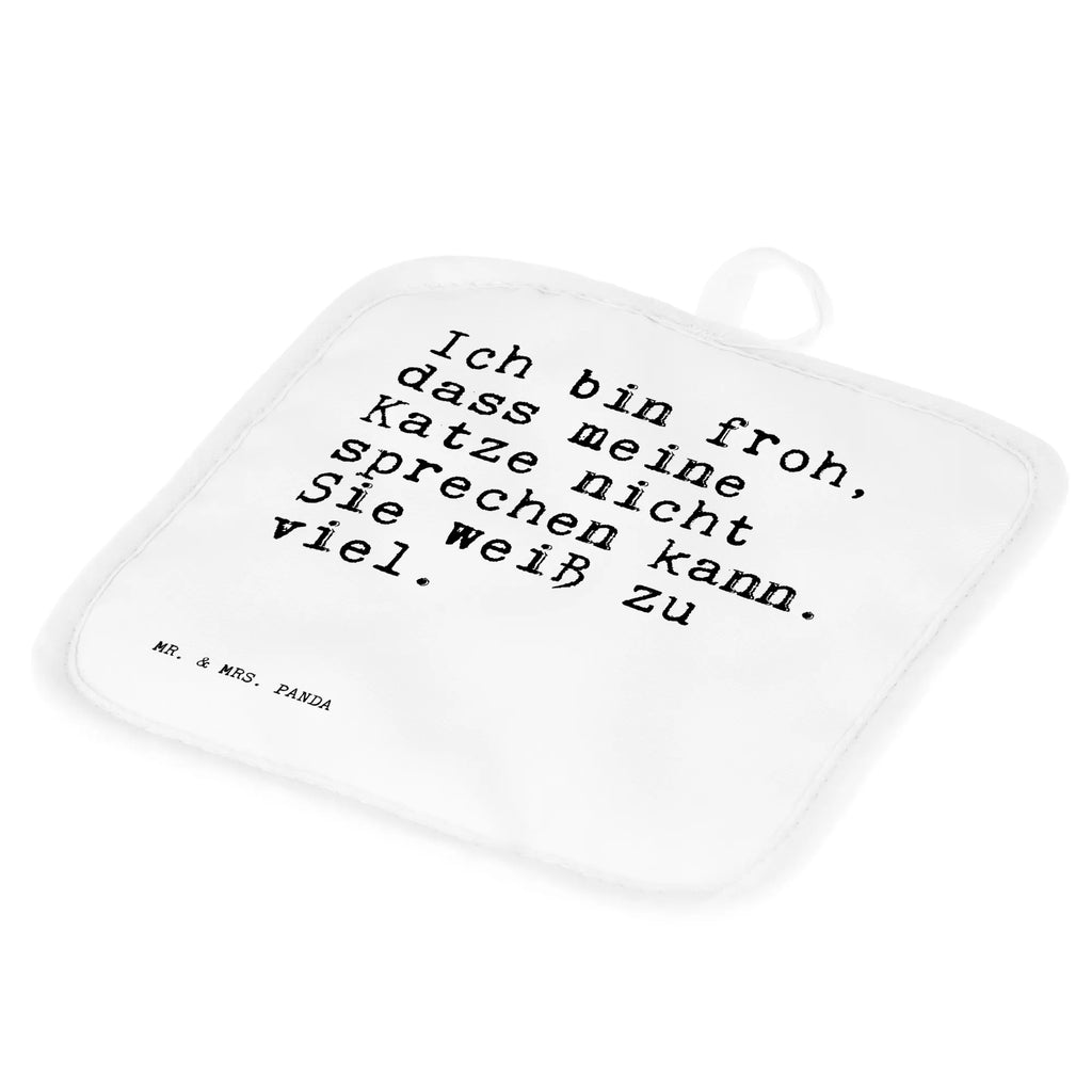 2er Set Topflappen  Sprüche und Zitate Ich bin froh, dass meine Katze nicht sprechen kann. Sie weiß zu viel. Topflappenset, Topflappen Set, topfhalter, Topfuntersetzer, Topflappen 2er Set, 2er Set Topflappen, Topfhandschuhe, Topflappen, Sprüche, Lustige Sprüche, Weisheiten, Zitate, Spruch, Spruch Geschenke, Spruch Sprüche Weisheiten Zitate Lustig Weisheit Worte