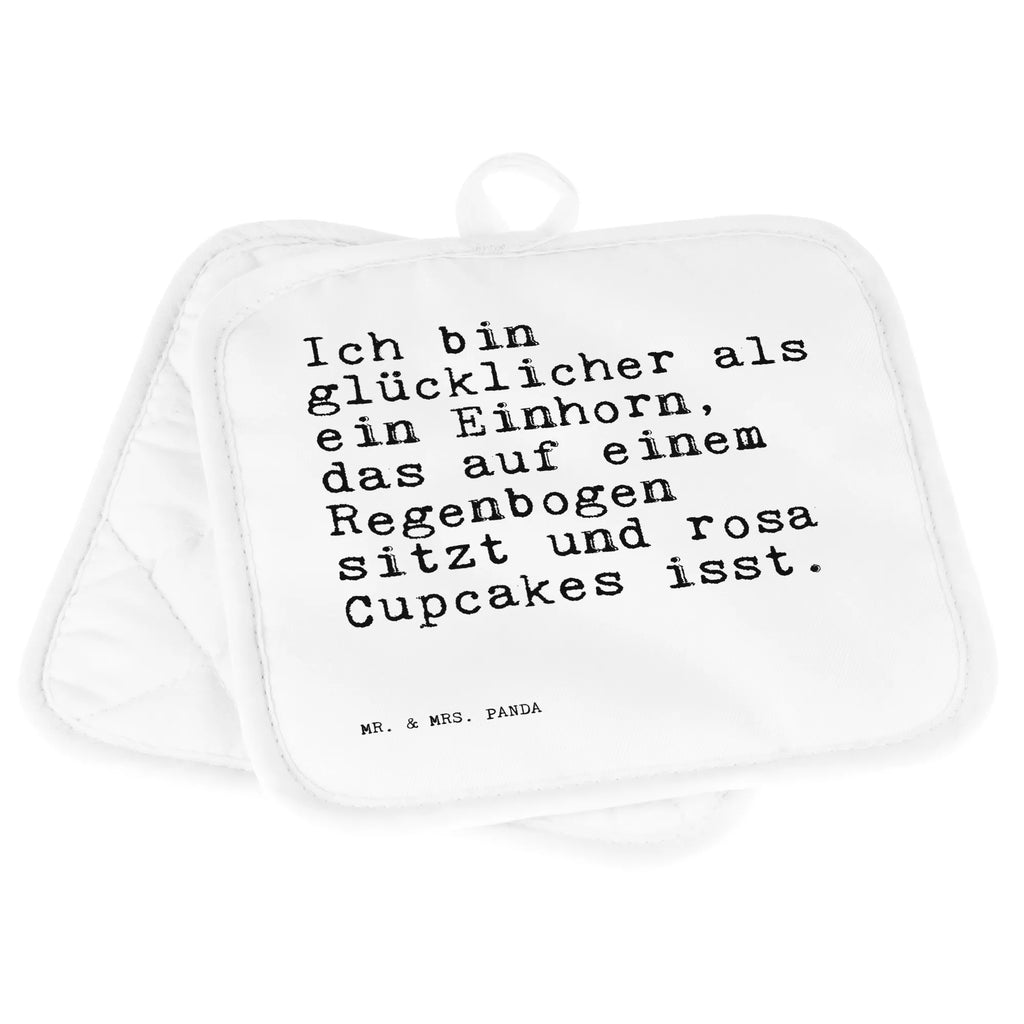 2er Set Topflappen  Sprüche und Zitate Ich bin glücklicher als ein Einhorn, das auf einem Regenbogen sitzt und rosa Cupcakes isst. Topflappen mit Spruch, Topfhandschuh, Topflappen, Schöne Topflappen, Ofenhandschuhe, Ofenhandschuh, Topfuntersetzer, Topflappen lustig, Topfhandschuhe, Topflappen 2er Set, Topflappenset, Topflappen Set, Spruch, Sprüche, lustige Sprüche, Weisheiten, Zitate, Spruch Geschenke, Spruch Sprüche Weisheiten Zitate Lustig Weisheit Worte