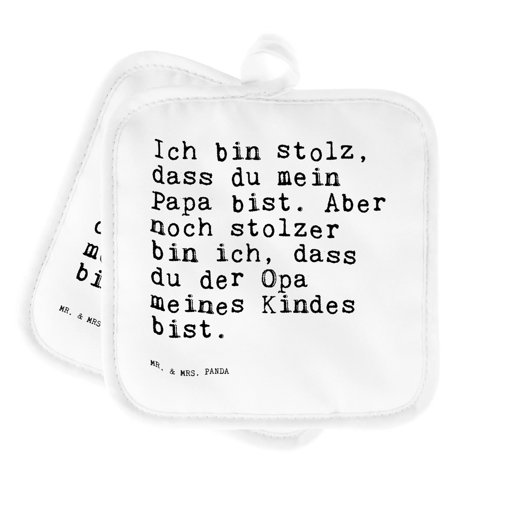 2-elementowy zestaw podkładek pod garnki Ich bin stolz, dass... Przysłowie, przysłowia, zabawne przysłowia, mądrości, cytaty, prezenty z przysłowiami