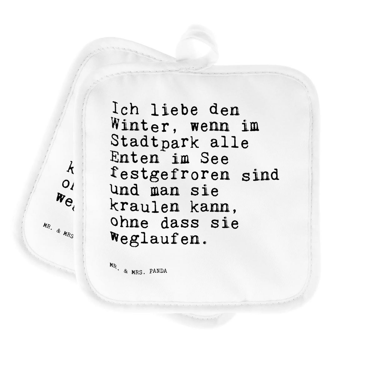 Pot holder Ich liebe den Winter,... oven cloth set, gloves, cooking, baking, oven mitts, oven glove, potholders, set, kitchen, saying, sayings, funny, wisdom, quotes, Sayings Proverbs Wisdom Quotes Funny Wisdom Words