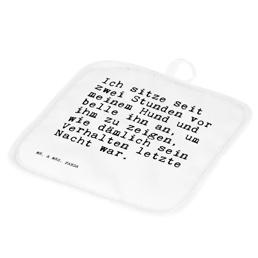 2-elementowy zestaw podkładek pod garnki Ich sitze seit zwei... Przysłowie, przysłowia, zabawne przysłowia, mądrości, cytaty, prezenty z przysłowiami