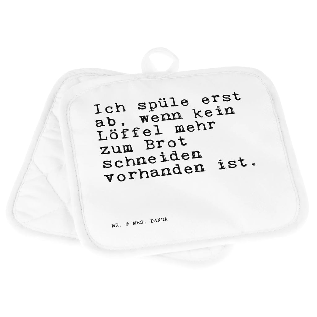 2er Set Topflappen  Sprüche und Zitate Ich spüle erst ab, wenn kein Löffel mehr zum Brot schneiden vorhanden ist. Ofenhandschuh, Ofenhandschuhe, Topflappen 2er Set, Topflappen lustig, Topflappen, Topfhandschuhe, Topflappenset, Topflappen Set, Schöne Topflappen, Topfuntersetzer, Topflappen mit Spruch, Topfhandschuh, Spruch, Sprüche, lustige Sprüche, Weisheiten, Zitate, Spruch Geschenke, Spruch Sprüche Weisheiten Zitate Lustig Weisheit Worte