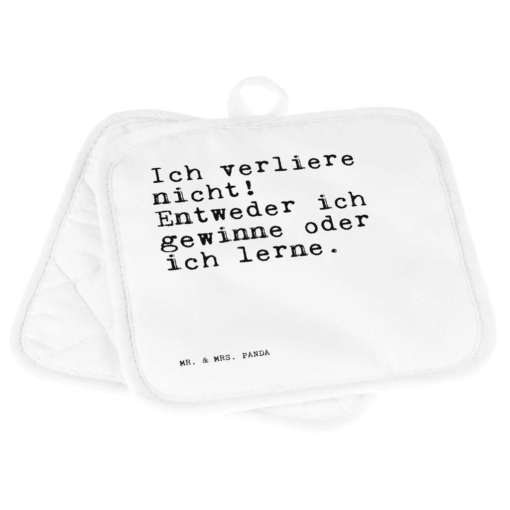 2er Set Topflappen  Sprüche und Zitate Ich verliere nicht! Entweder ich gewinne oder ich lerne. Topflappenset, topfhalter, Topfuntersetzer, Topflappen Set, 2er Set Topflappen, Topflappen 2er Set, Topflappen, Topfhandschuhe, Sprüche, Lustige Sprüche, Weisheiten, Zitate, Spruch, Spruch Geschenke, Spruch Sprüche Weisheiten Zitate Lustig Weisheit Worte