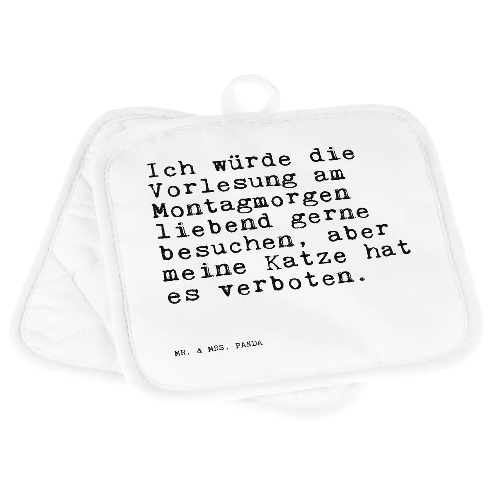 Pot holder Ich würde die Vorlesung... oven cloth set, oven mitts, kitchen, set, cooking, gloves, baking, potholders, oven glove, saying, sayings, funny, wisdom, quotes, Sayings Proverbs Wisdom Quotes Funny Wisdom Words